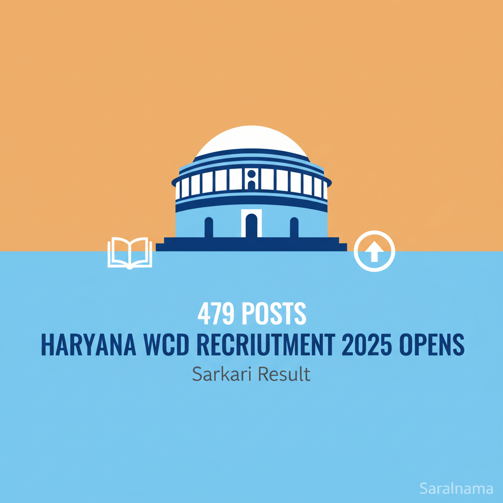 479 Posts: Haryana WCD Recruitment 2025 Opens