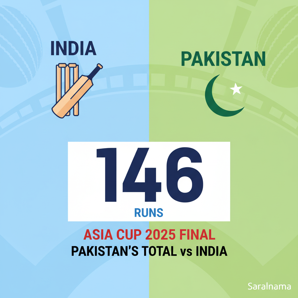 146 Runs: Pakistan's Total in Asia Cup 2025 Final vs India