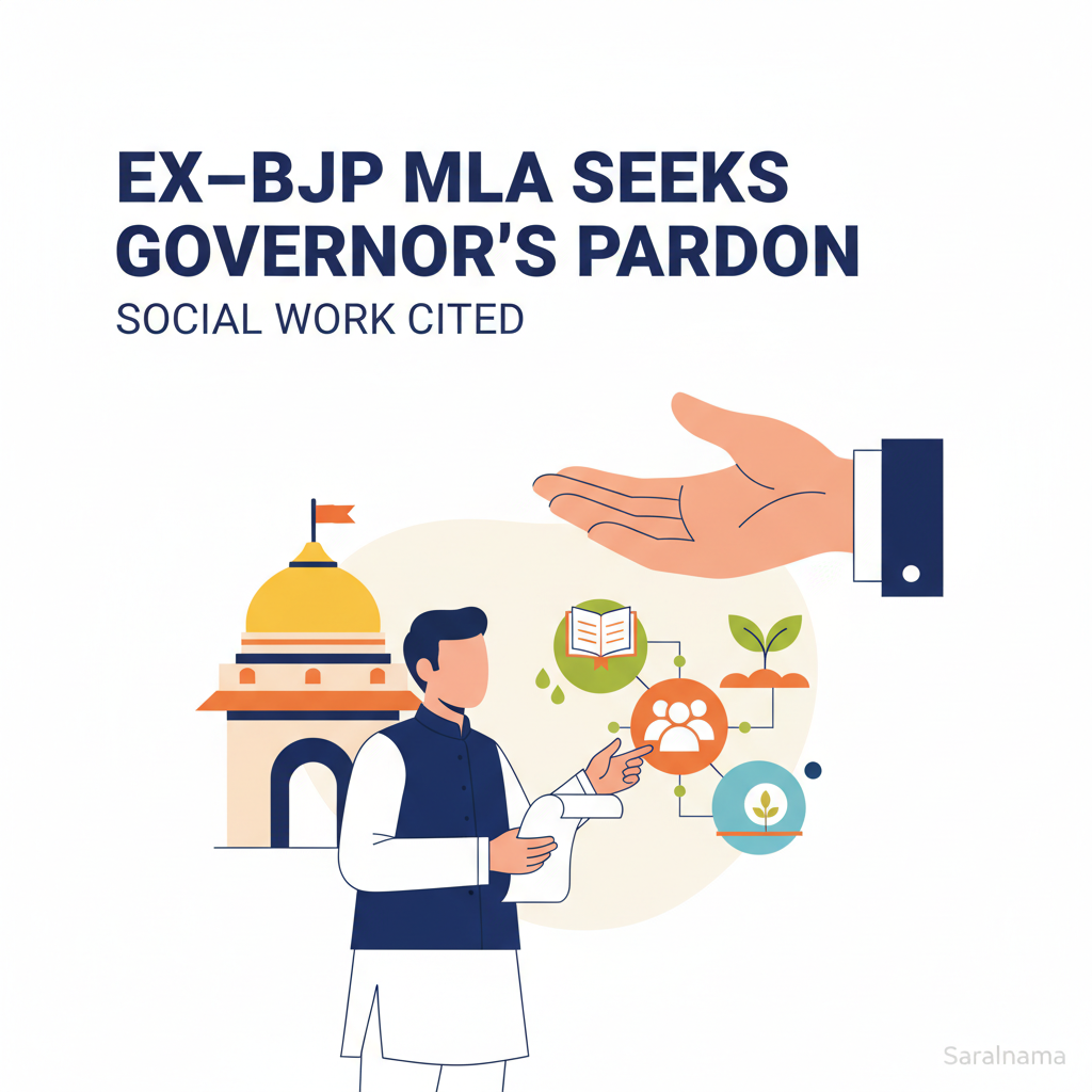 Ex-BJP MLA Seeks Governor's Pardon: Social Work Cited