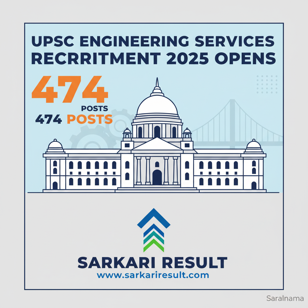 474 Posts: UPSC Engineering Services Recruitment 2025 Opens