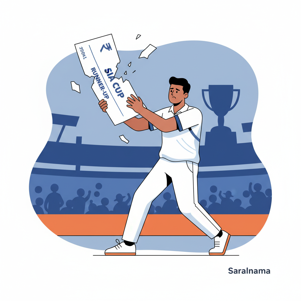Salman Agha Throws Asia Cup Runner-Up Cheque in Frustration