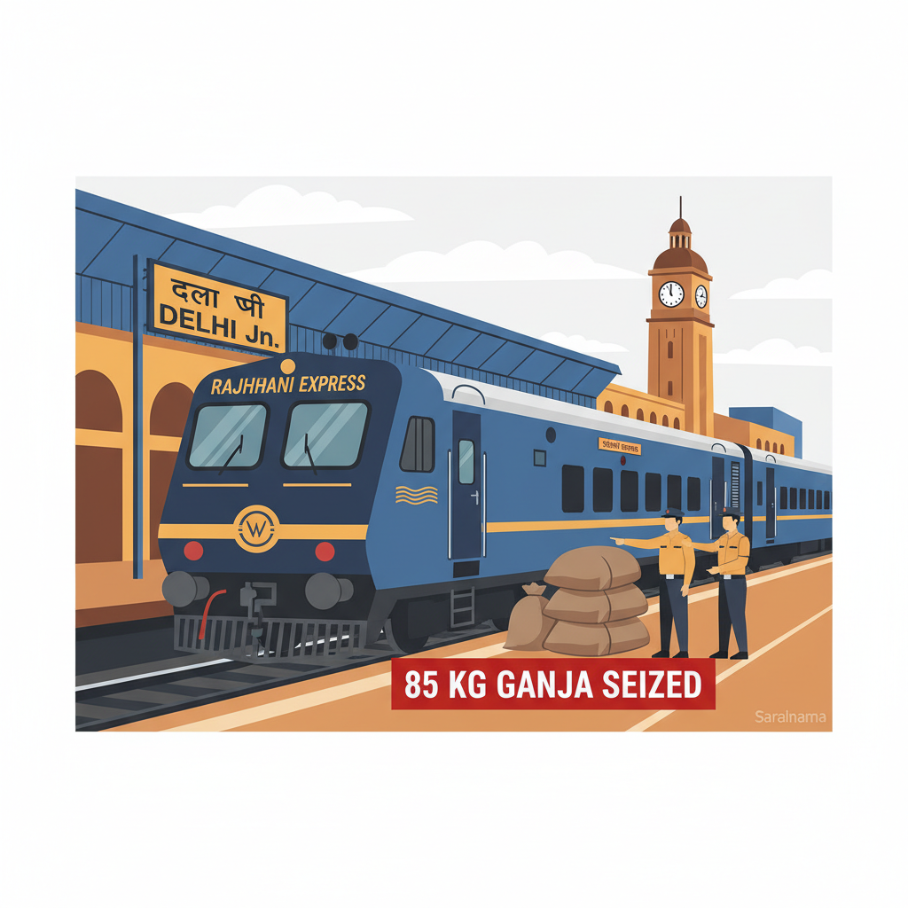 Delhi Railway Station: 85 kg Ganja Seized from Rajdhani Express