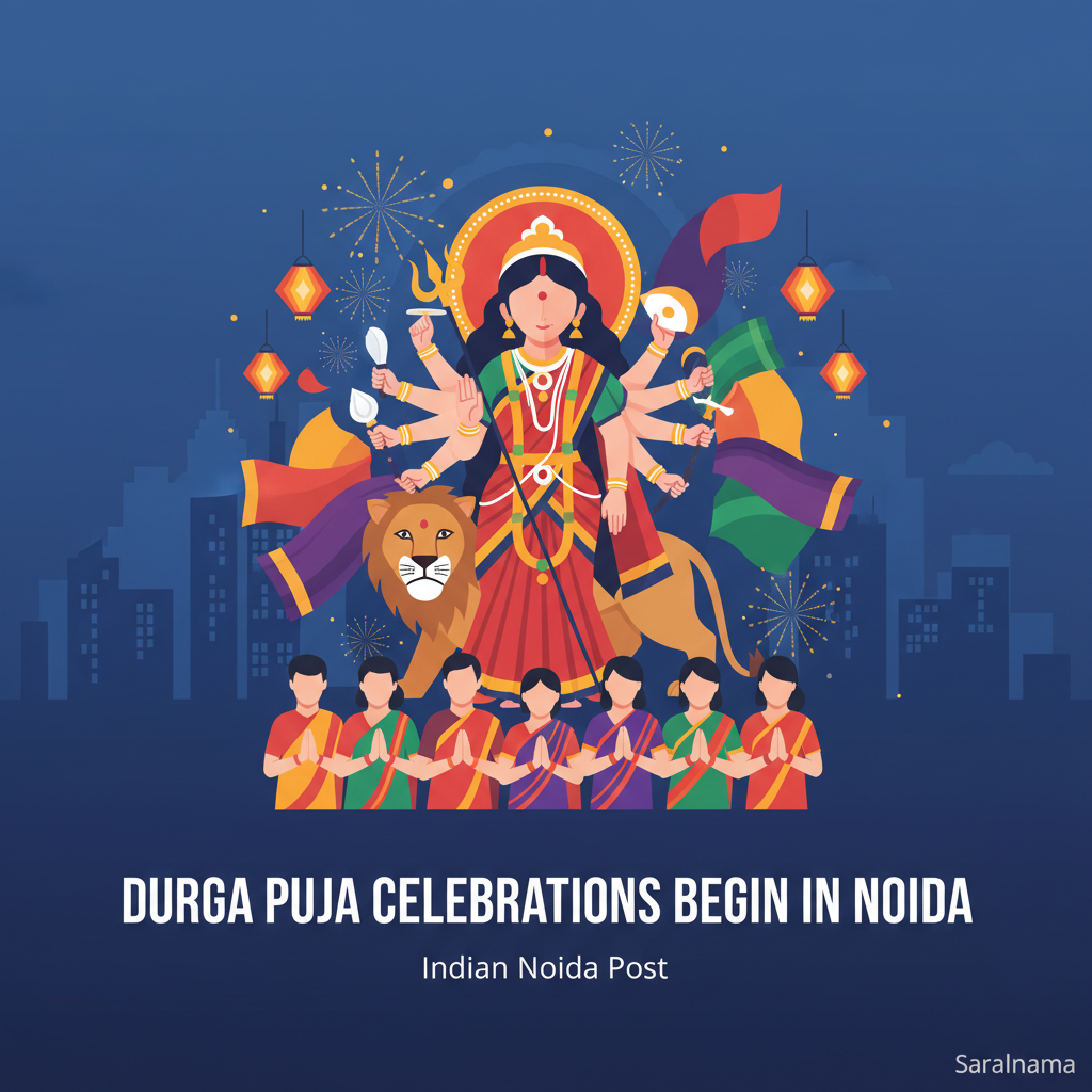 Durga Puja Celebrations Begin in Noida