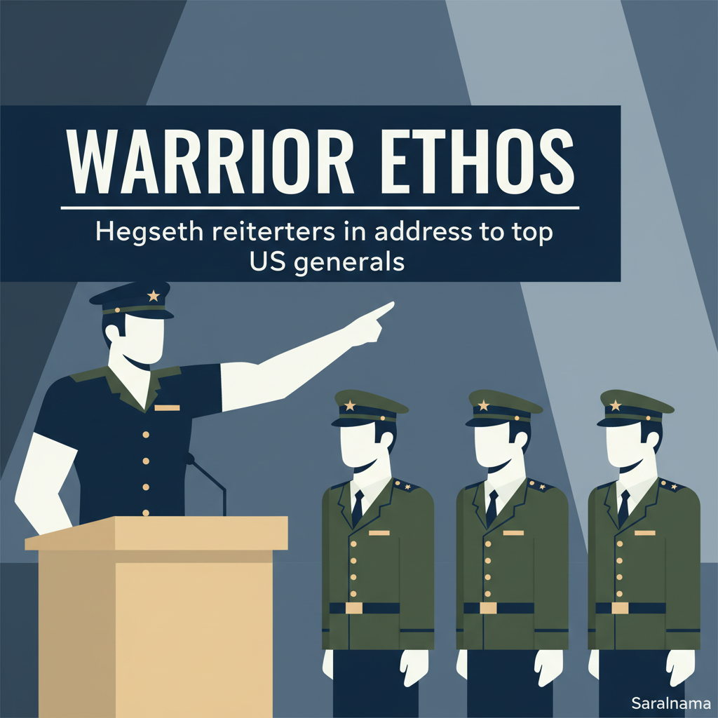 Hegseth reiterates &#x27;warrior ethos&#x27; in address top US generals