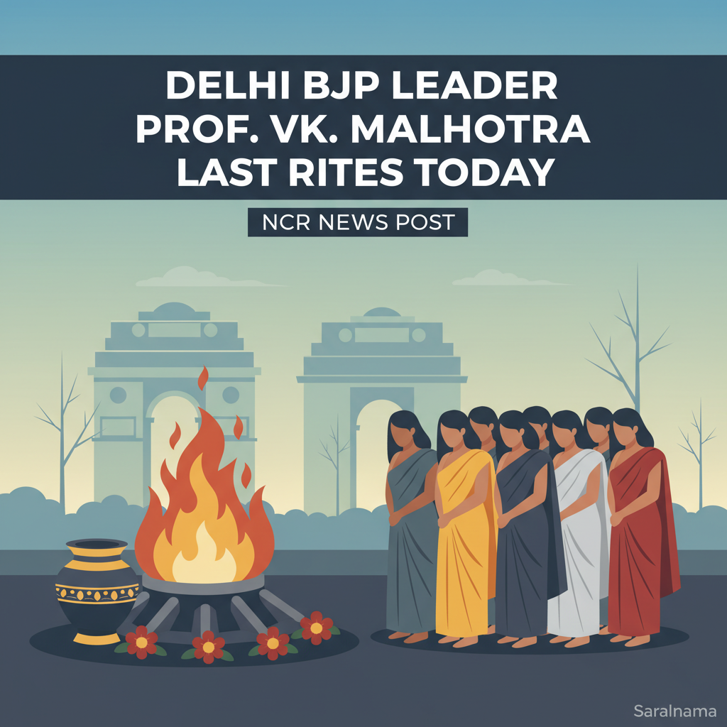Delhi BJP Leader Prof. VK Malhotra's Last Rites Today