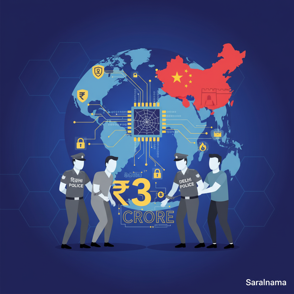Delhi Police Arrest 3 for ₹3 Crore Cyber Fraud with China Links