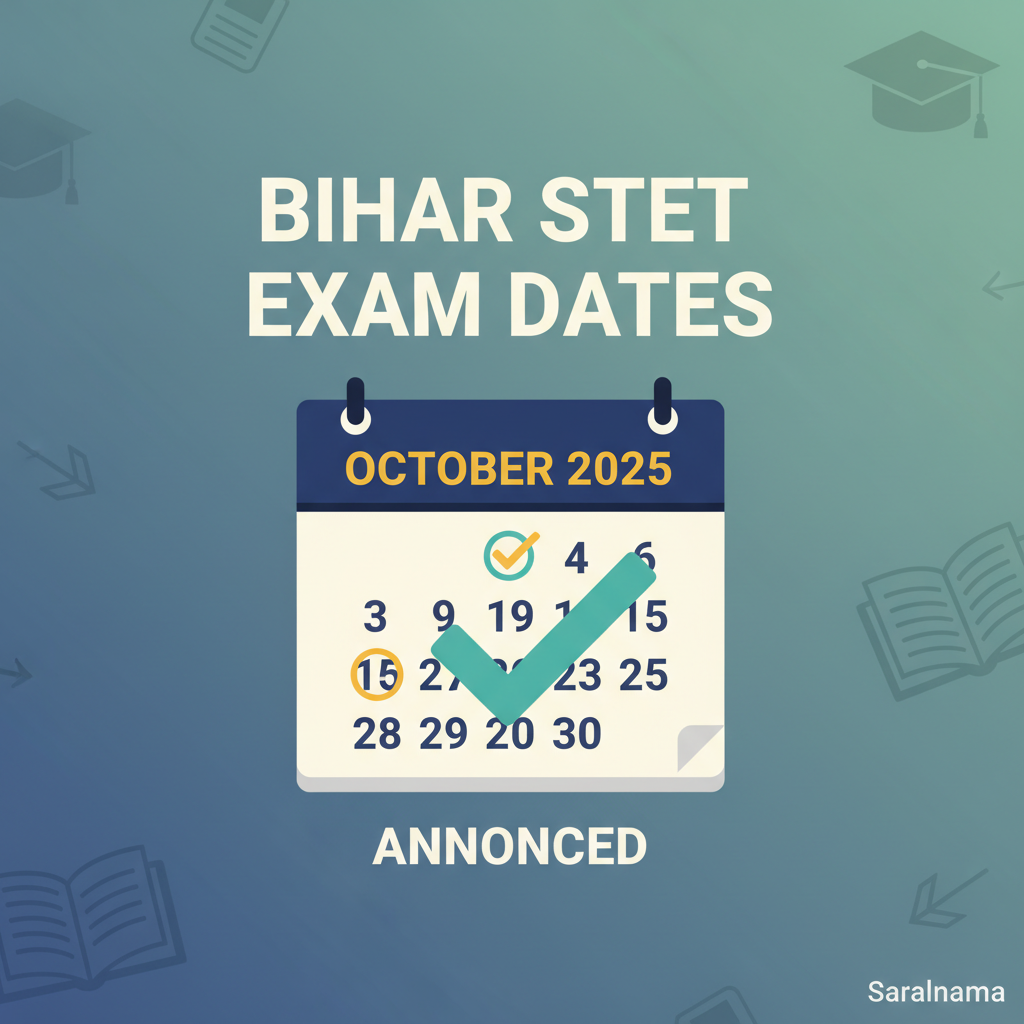 Bihar STET Exam Dates Announced for October 2025
