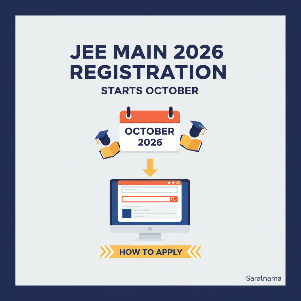 JEE Main 2026 Registration Starts October: How to Apply