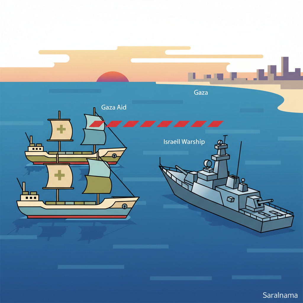 Gaza Aid Flotilla Faces Israeli Warship Confrontation
