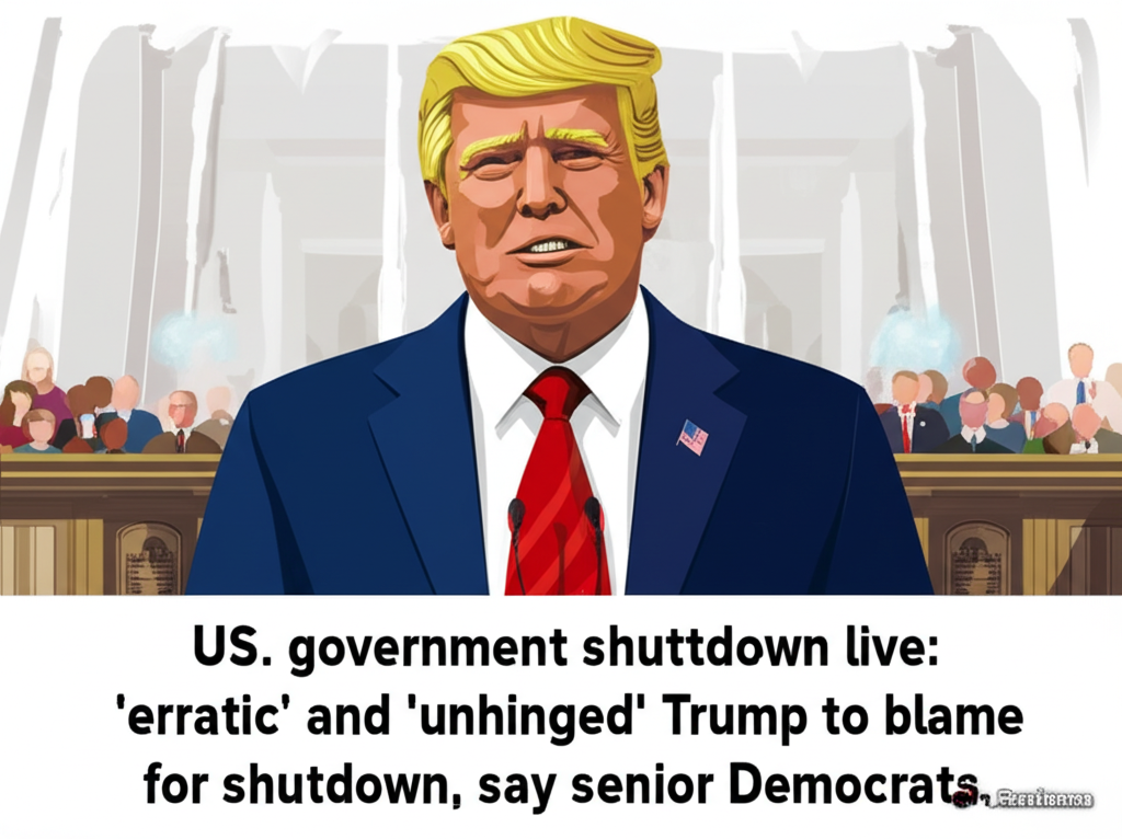 US government shutdown live: ‘erratic’ and ‘unhinged’ Trump to blame for shutdown, say senior Democrats