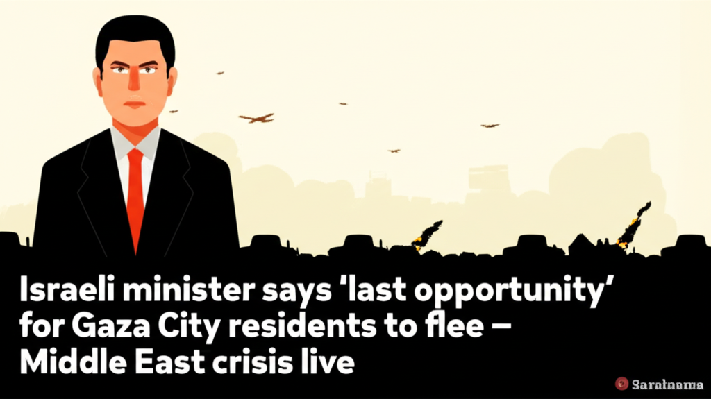 Israeli minister says ‘last opportunity’ for Gaza City residents to flee – Middle East crisis live