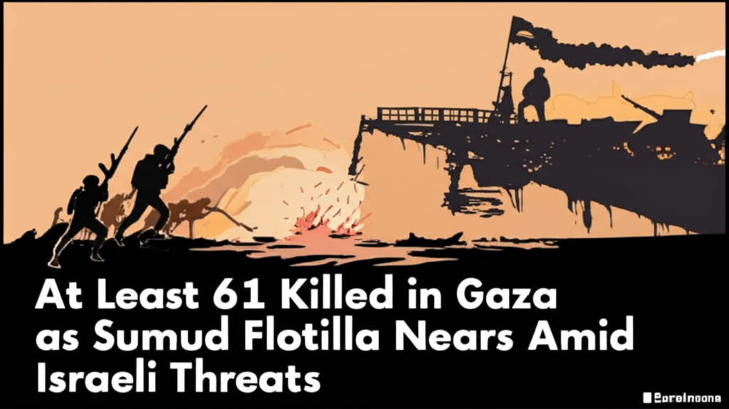 At Least 61 Killed in Gaza as Sumud Flotilla Nears Amid Israeli Threats