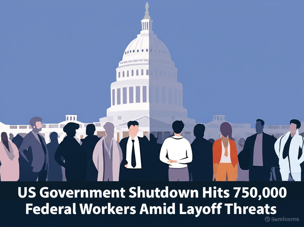 US Government Shutdown Hits 750,000 Federal Workers Amid Layoff Threats