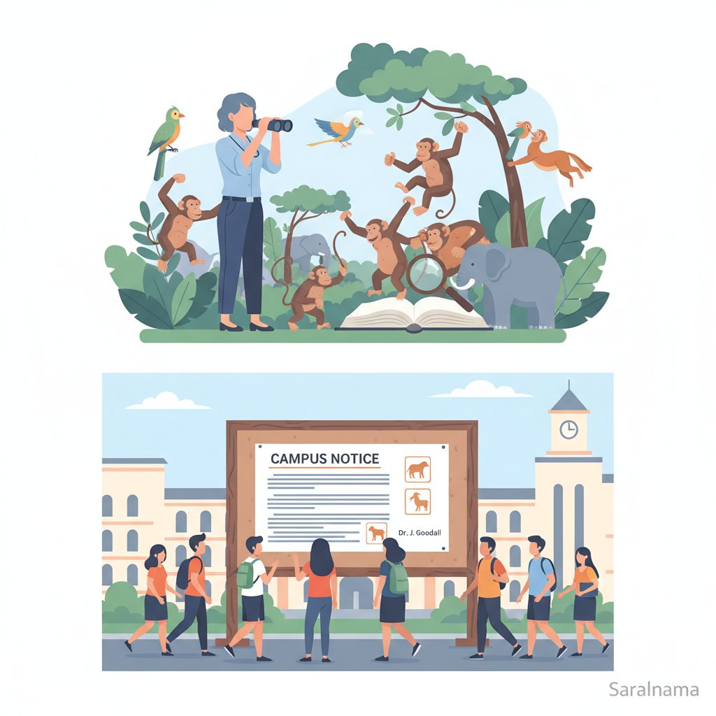 Jane Goodall's Animal Interest: Campus Notice