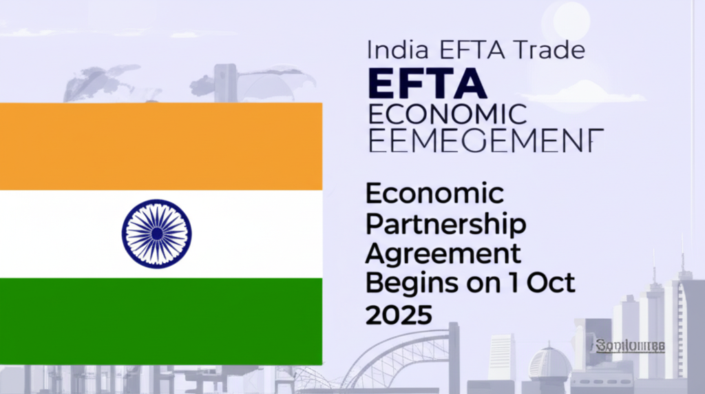 India-EFTA Trade and Economic Partnership Agreement Begins on 1 Oct 2025