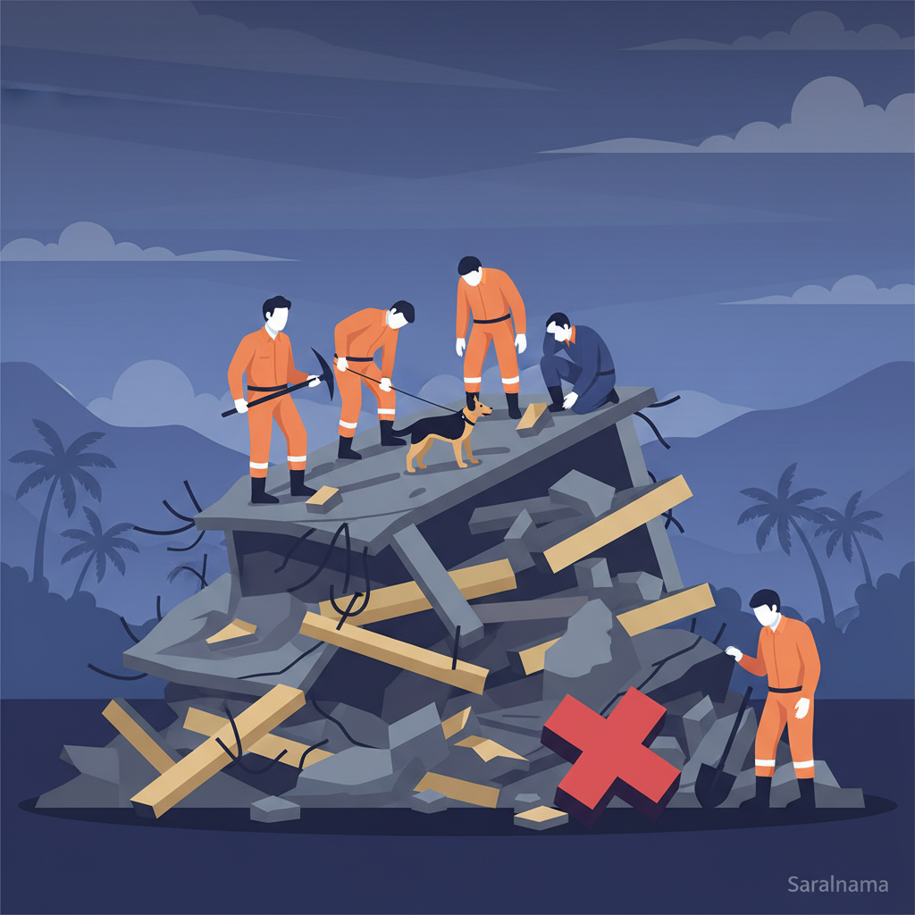 Rescuers Find No Signs of Life in Indonesian School Collapse
