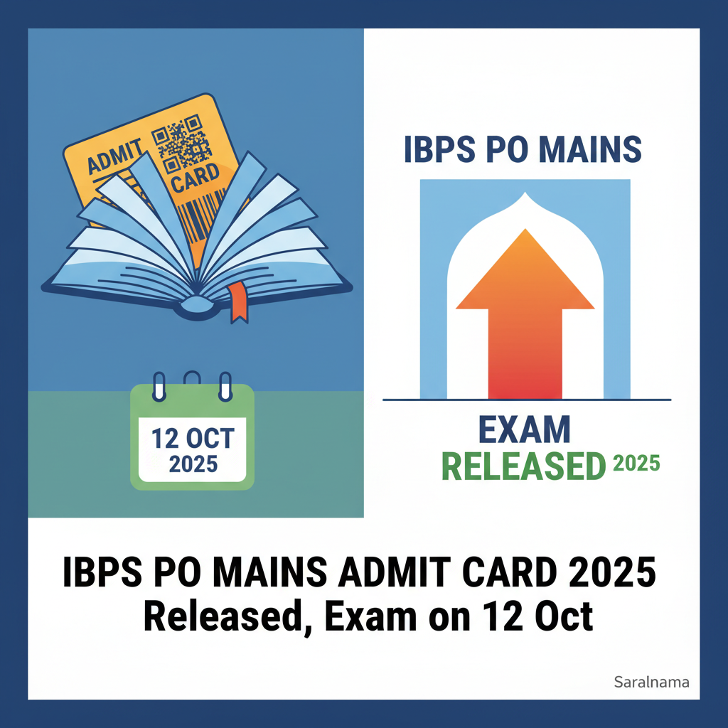 IBPS PO Mains Admit Card 2025 Released, Exam on 12 Oct