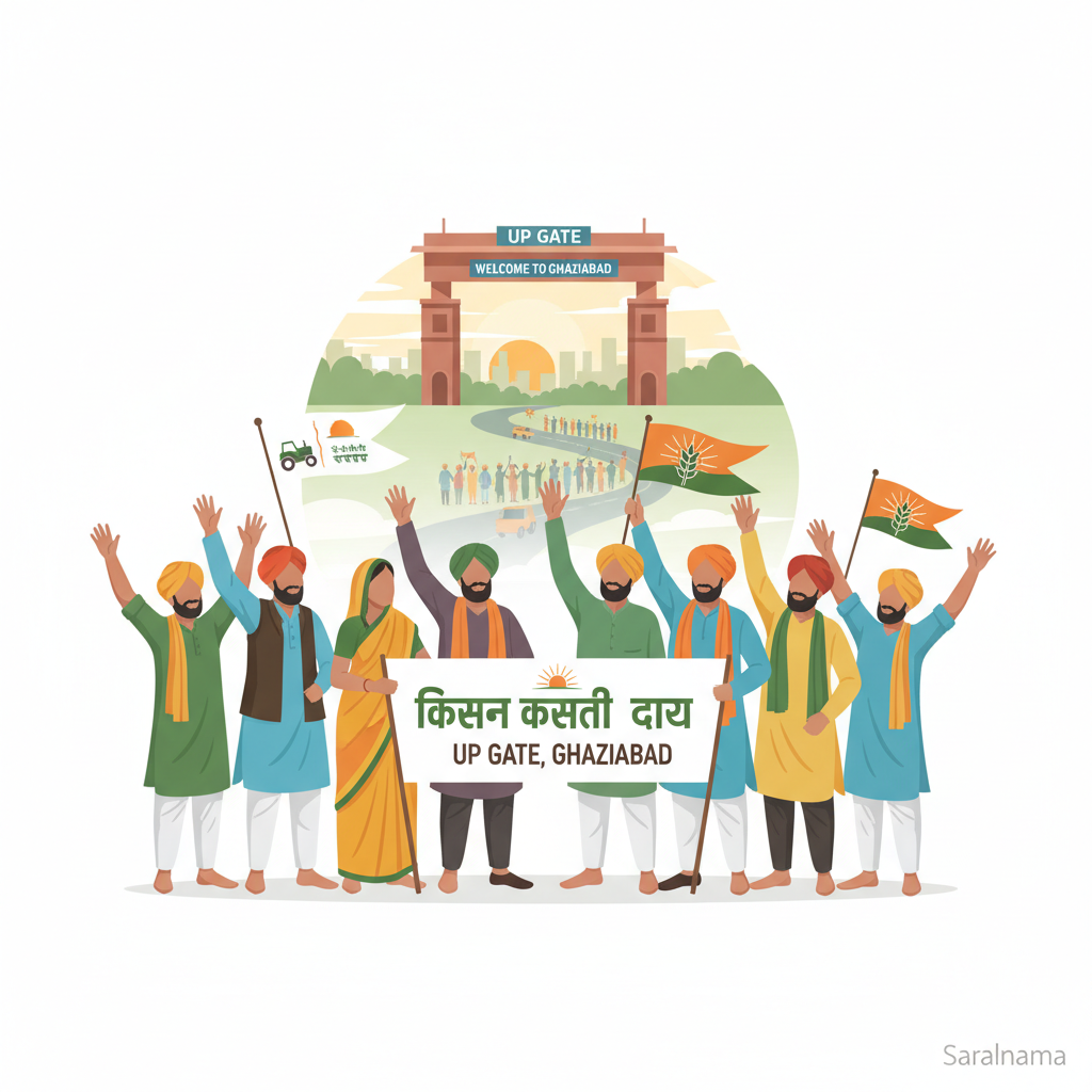 Farmers Celebrate 'Kisan Kranti Diwas' at UP Gate, Ghaziabad