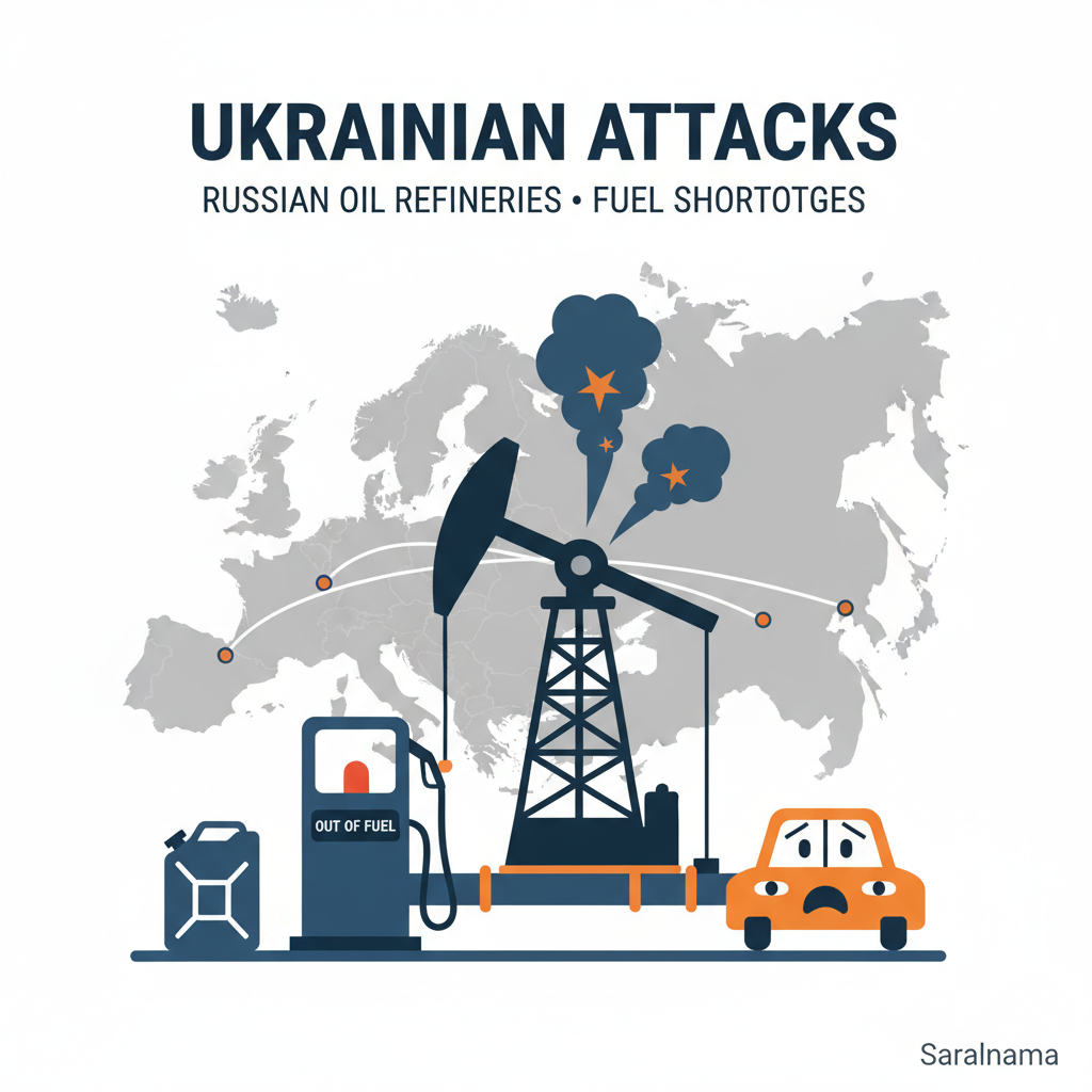 Ukrainian Attacks on Russian Oil Refineries Cause Fuel Shortages