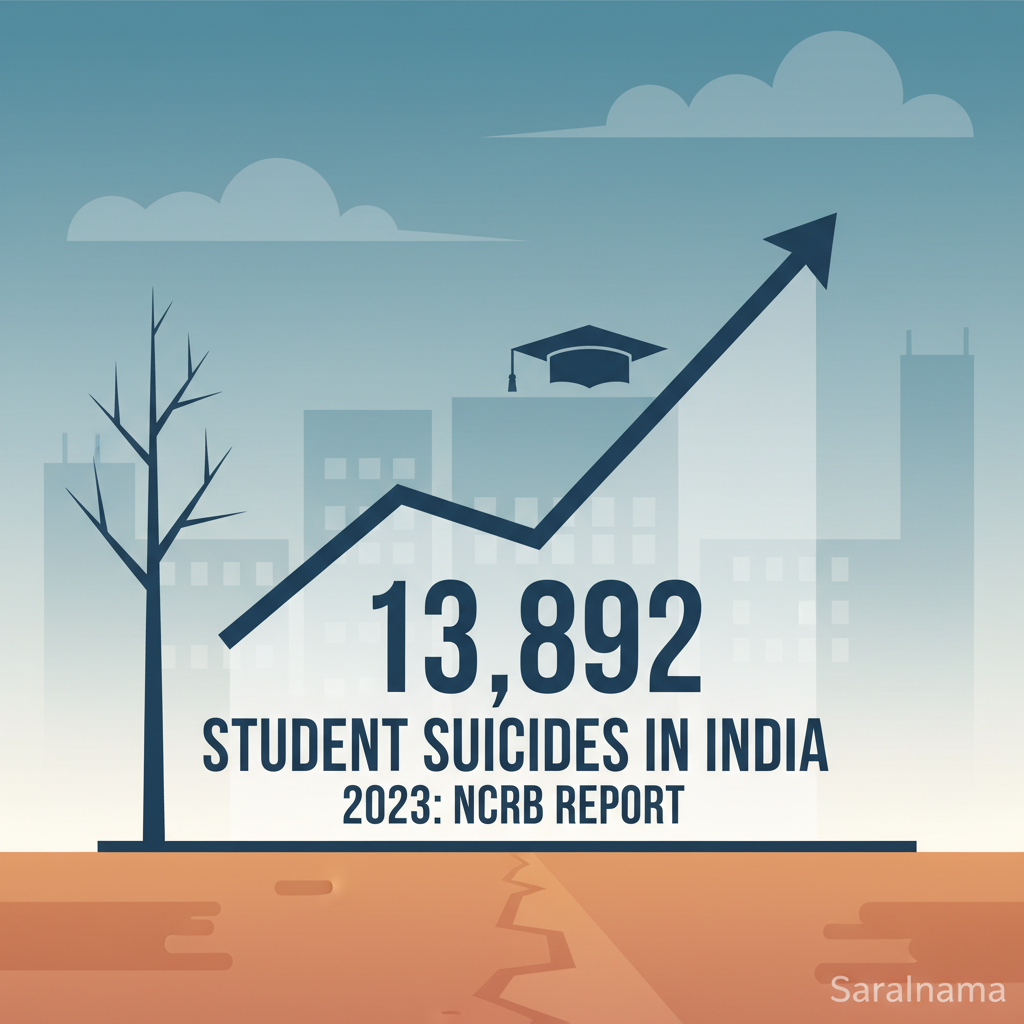 13,892 Student Suicides in India in 2023: NCRB Report