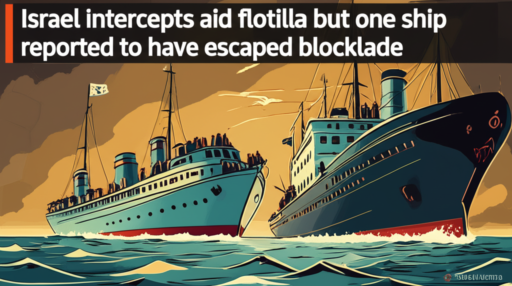 Israel intercepts aid flotilla but one ship reported to have escaped blockade