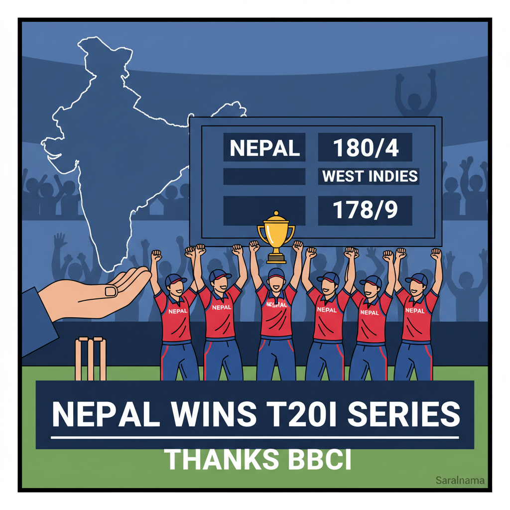 Nepal Beats West Indies in T20I Series, Thanks BCCI