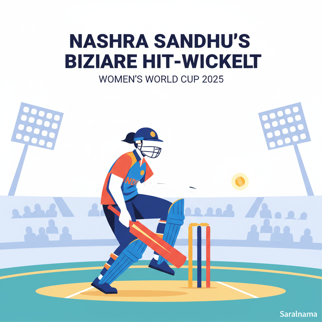 Nashra Sandhu's Bizarre Hit-Wicket in Women's World Cup 2025
