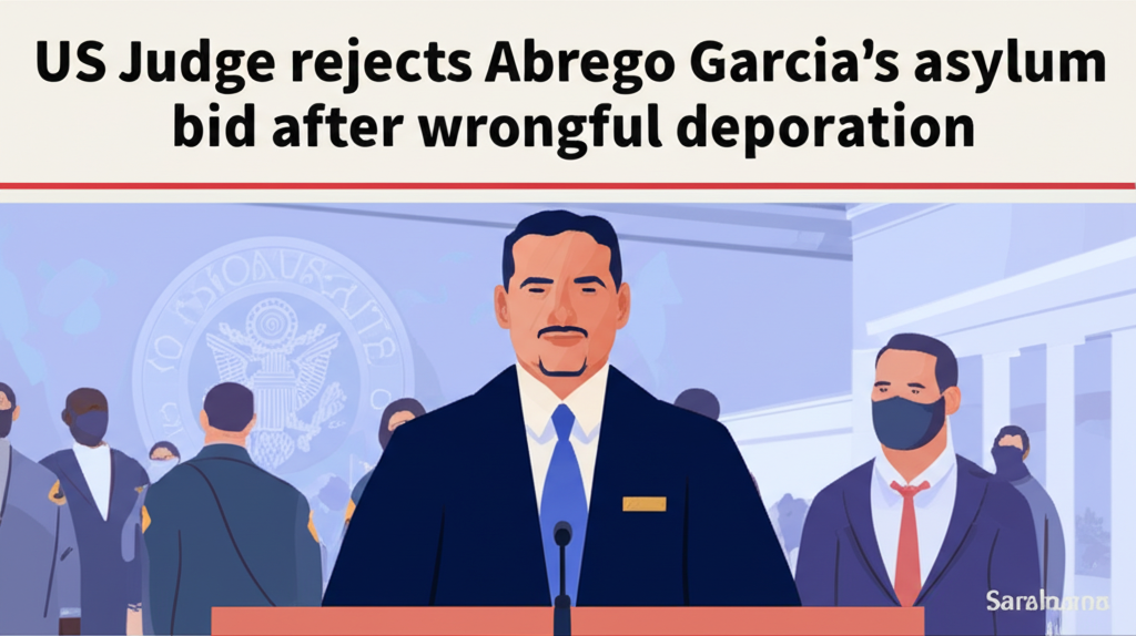 US judge rejects Abrego Garcia’s asylum bid after wrongful deportation
