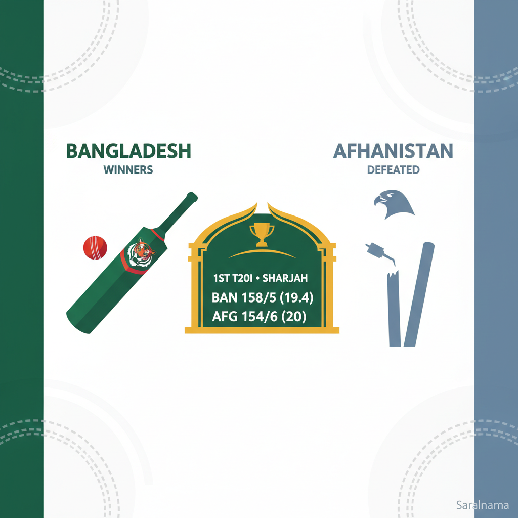 Bangladesh Beat Afghanistan in 1st T20I at Sharjah