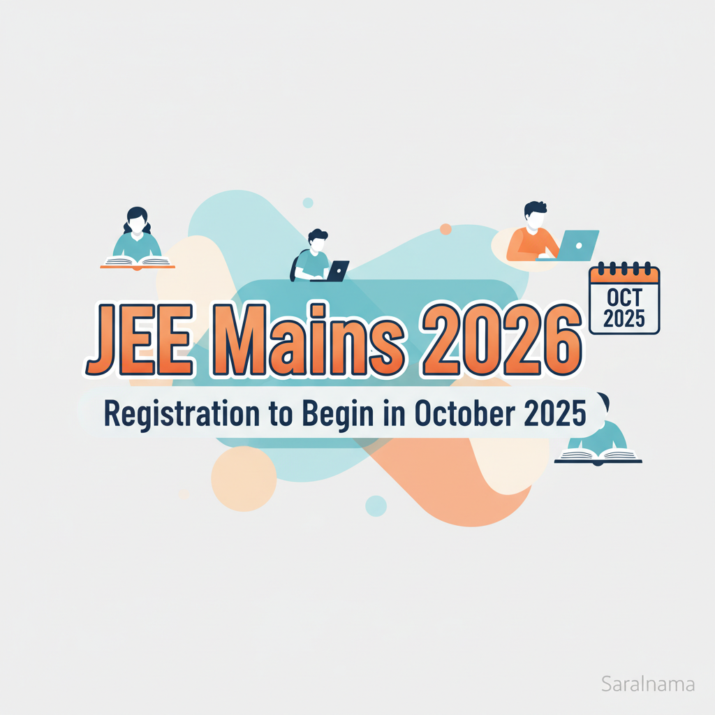 JEE Mains 2026 Registration to Begin in October 2025