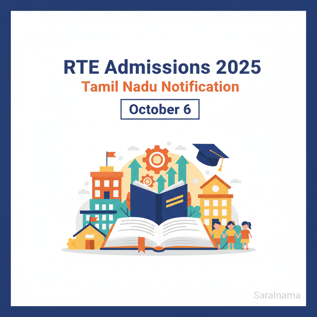 RTE Admissions 2025: Tamil Nadu Notification on October 6
