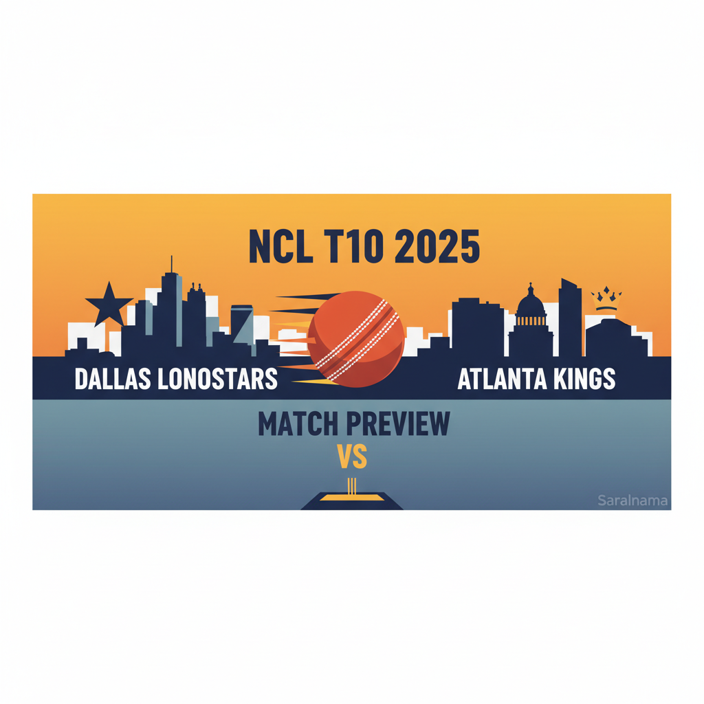 NCL T10 2025: Dallas Lonestars vs Atlanta Kings Match Preview