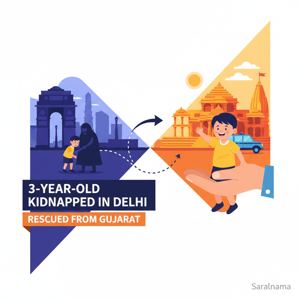 3-Year-Old Kidnapped in Delhi, Rescued from Gujarat