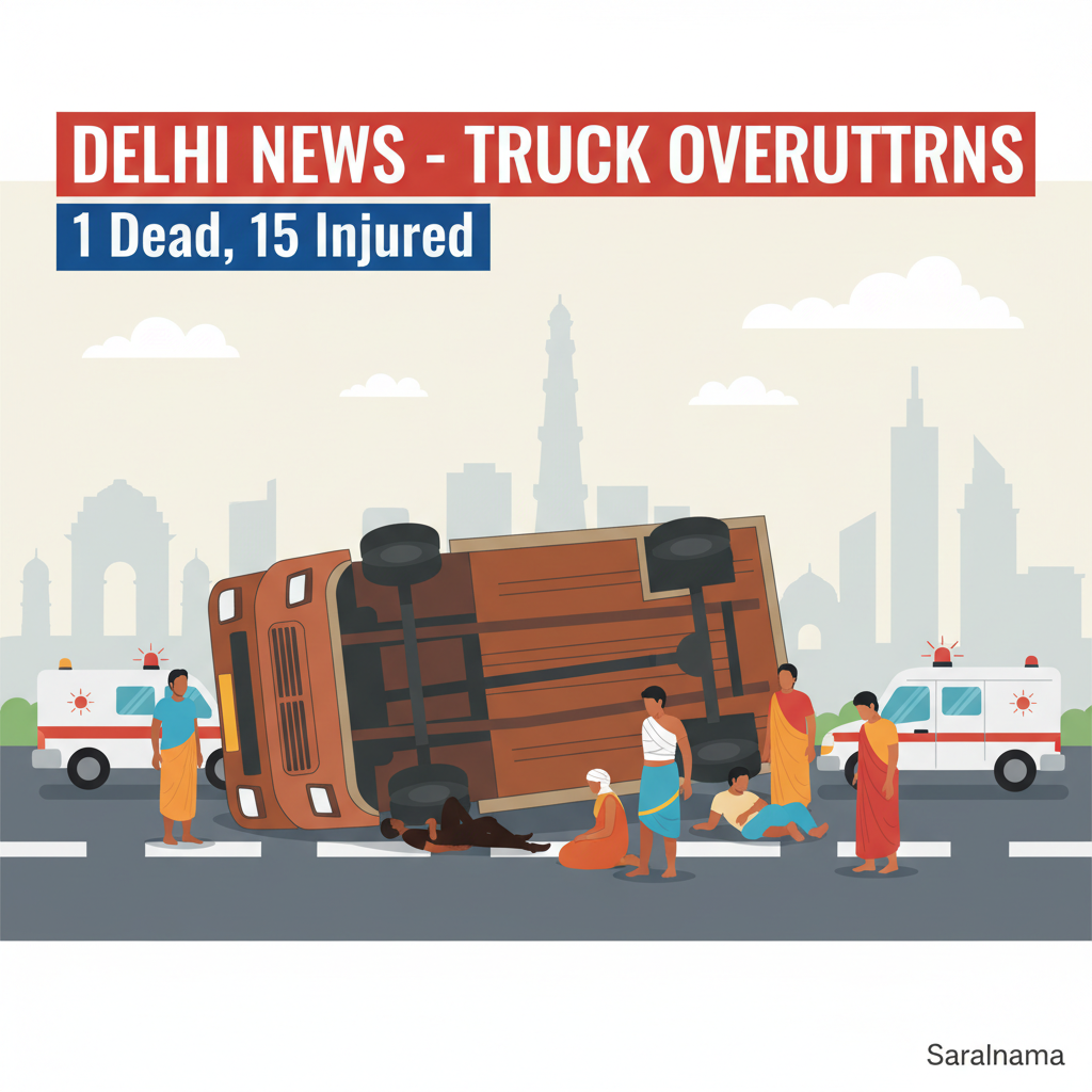 Truck Carrying Devotees Overturns in Delhi, 1 Dead, 15 Injured