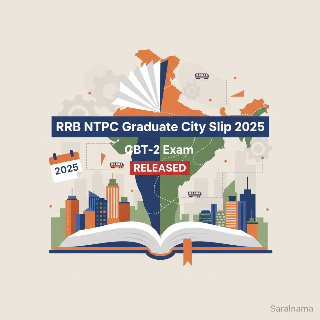 RRB NTPC Graduate City Slip 2025 Released for CBT-2 Exam