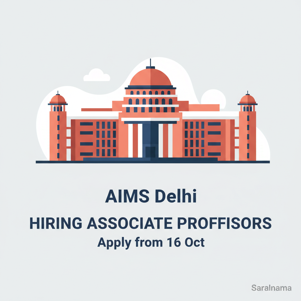 AIIMS Delhi Hiring Associate Professors, Apply from 16 Oct