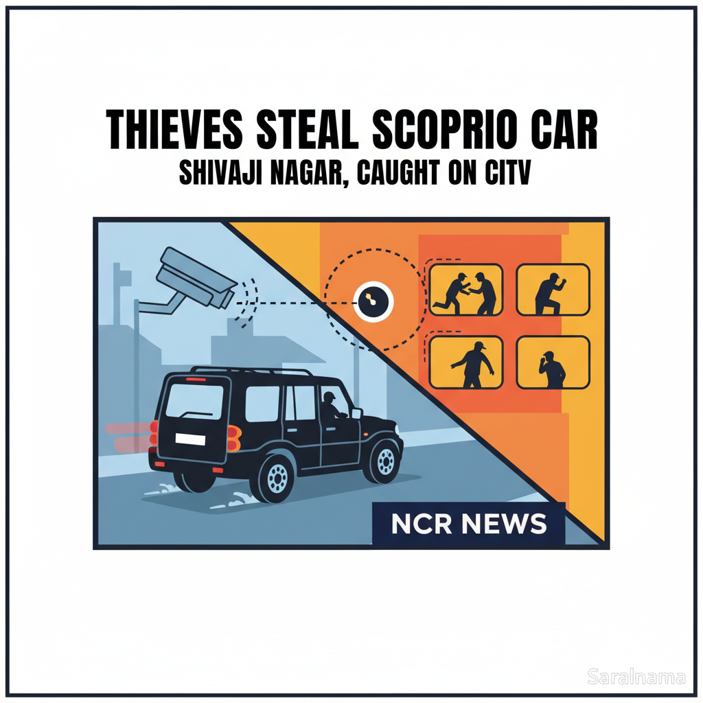 Thieves Steal Scorpio Car in Shivaji Nagar, Caught on CCTV