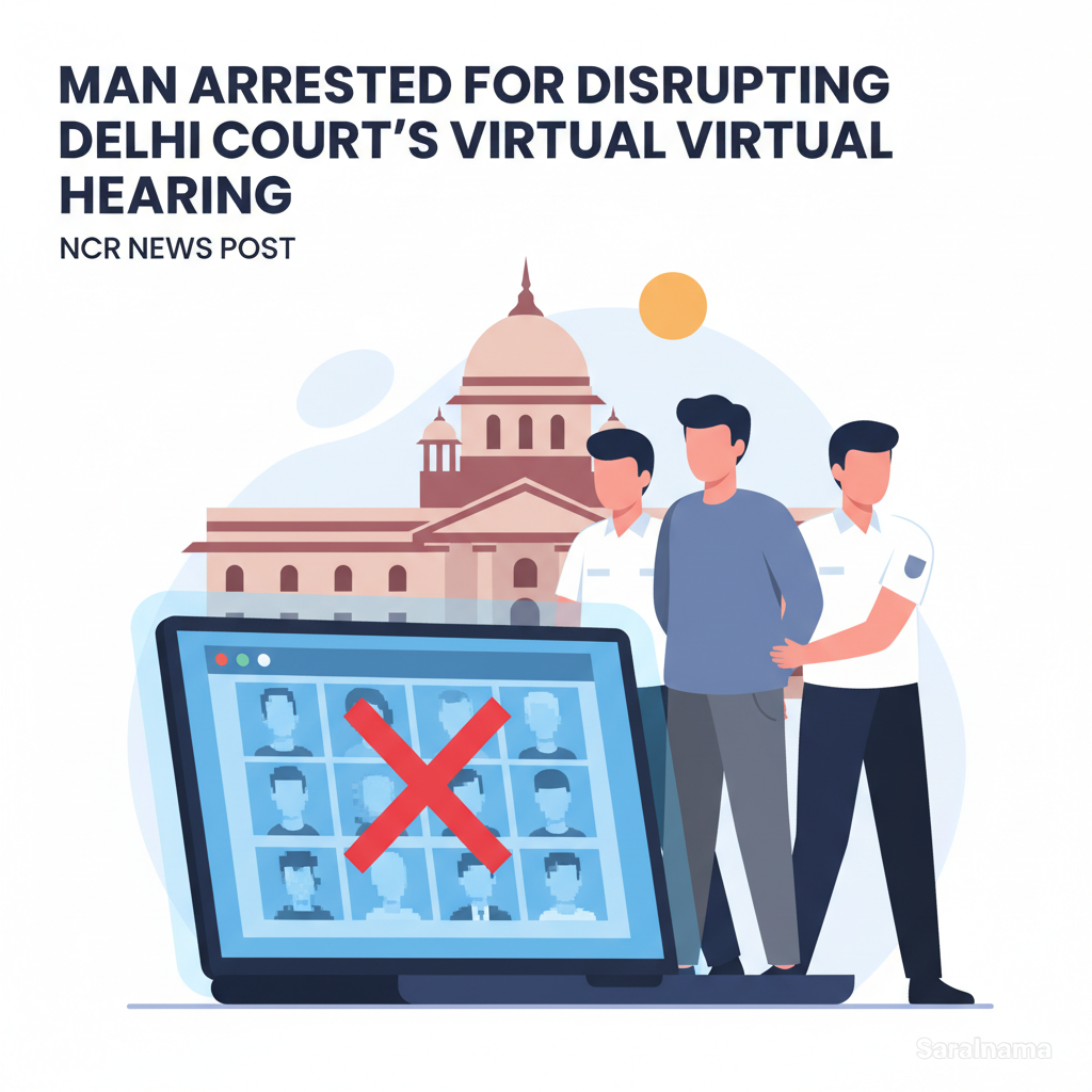 Man Arrested for Disrupting Delhi Court's Virtual Hearing