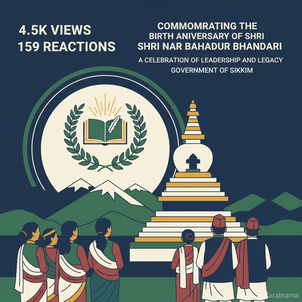 4.5K views &#xb7; 159 reactions | Commemorating the birth anniversary of Shri NAR BAHADUR BHANDARI.
A celebration of leadership and legacy | Government of Sikkim