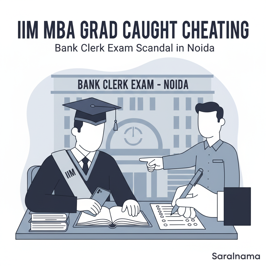 IIM MBA Grad Caught Cheating in Bank Clerk Exam in Noida