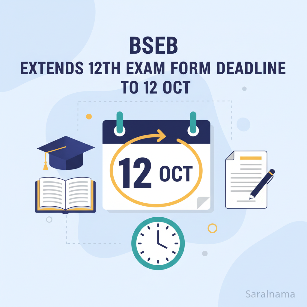 BSEB Extends 12th Exam Form Deadline to 12 Oct
