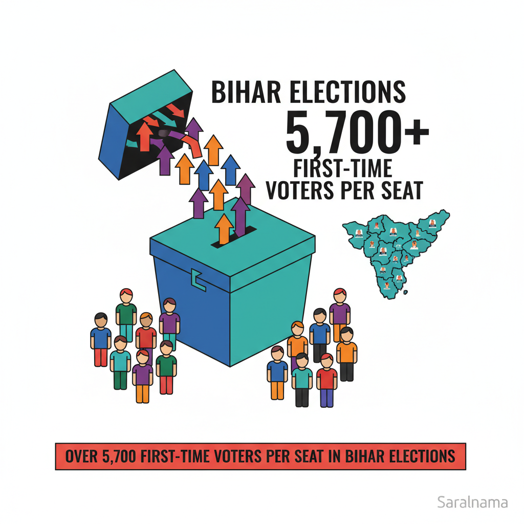 Over 5,700 First-Time Voters Per Seat in Bihar Elections