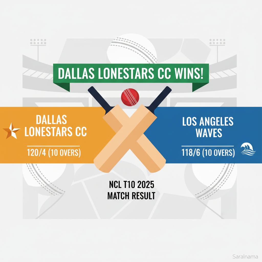 Dallas Lonestars CC Beats Los Angeles Waves in NCL T10 2025