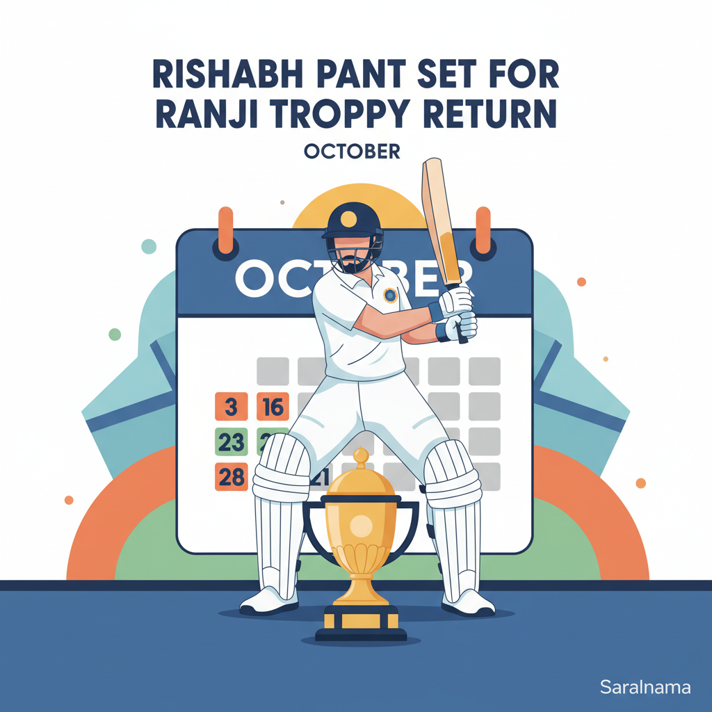 Rishabh Pant Set for Ranji Trophy Return in October