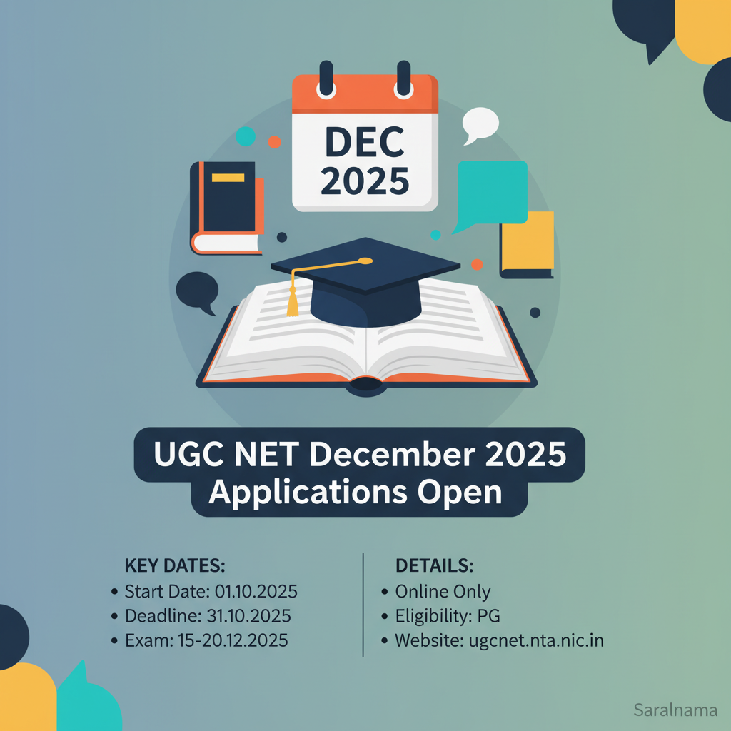 UGC NET December 2025 Applications Open: Key Dates and Details