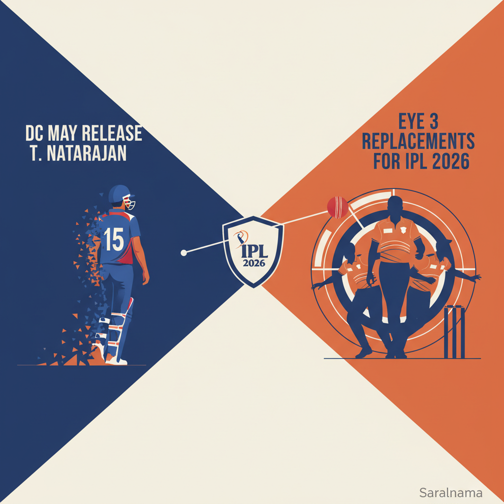 DC May Release T. Natarajan, Eye 3 Replacements for IPL 2026