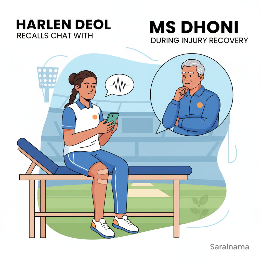 Harleen Deol Recalls Chat with MS Dhoni During Injury Recovery
