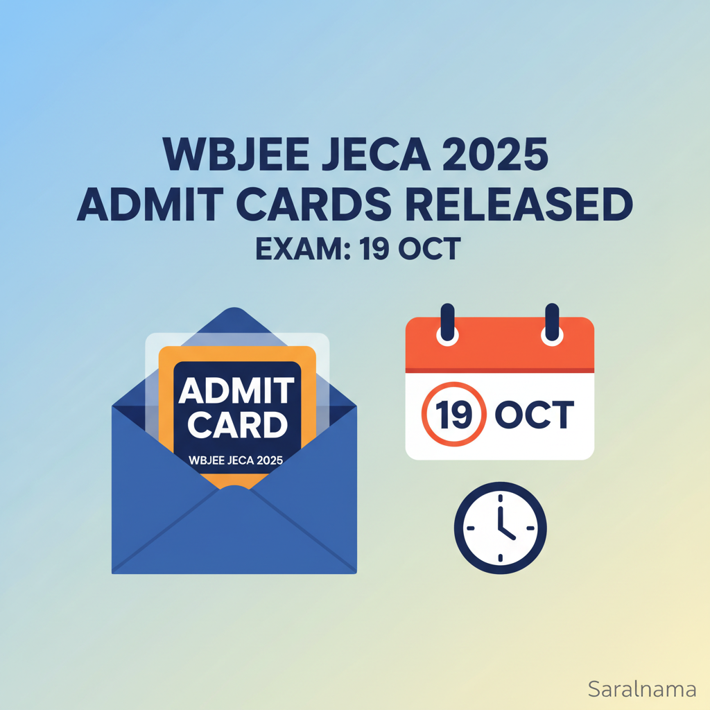 WBJEE JECA 2025 Admit Cards Released, Exam on 19 Oct