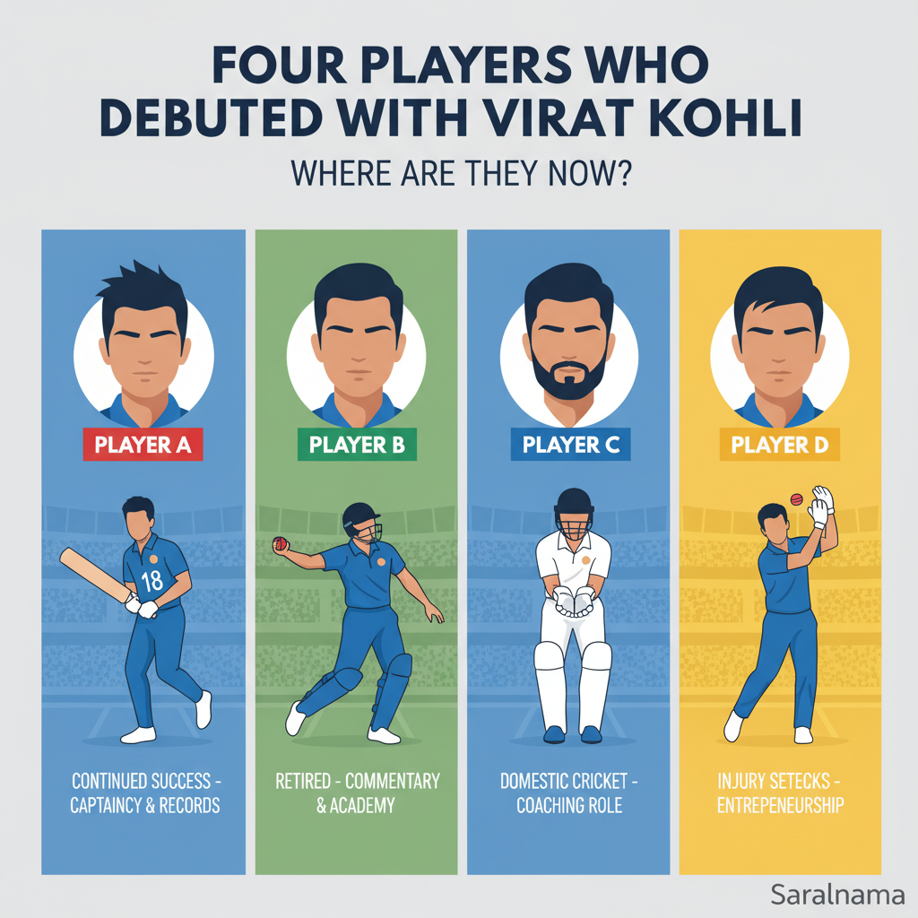 Four Players Who Debuted with Virat Kohli: Where Are They Now?
