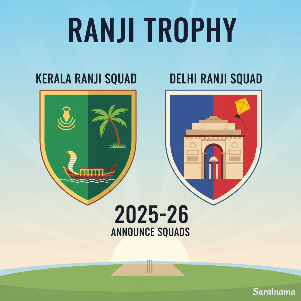 Kerala and Delhi Announce Ranji Trophy Squads for 2025-26